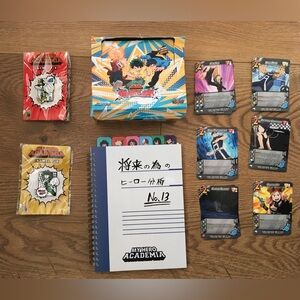 My Hero Academia: Trading Card Games, Pins and Notebook